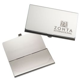 Satin Silver Business Card Case (ZM313S)