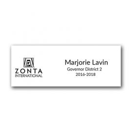 Name Badge White/Black (ZM145 W)