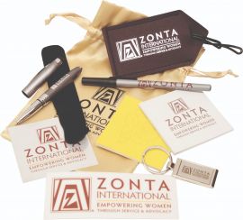 Zonta Satin Gift Bag w/ Assorted Items Included (ZM406G)