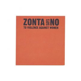 Zonta Says No Orange Sticky Notepad (ZM411)